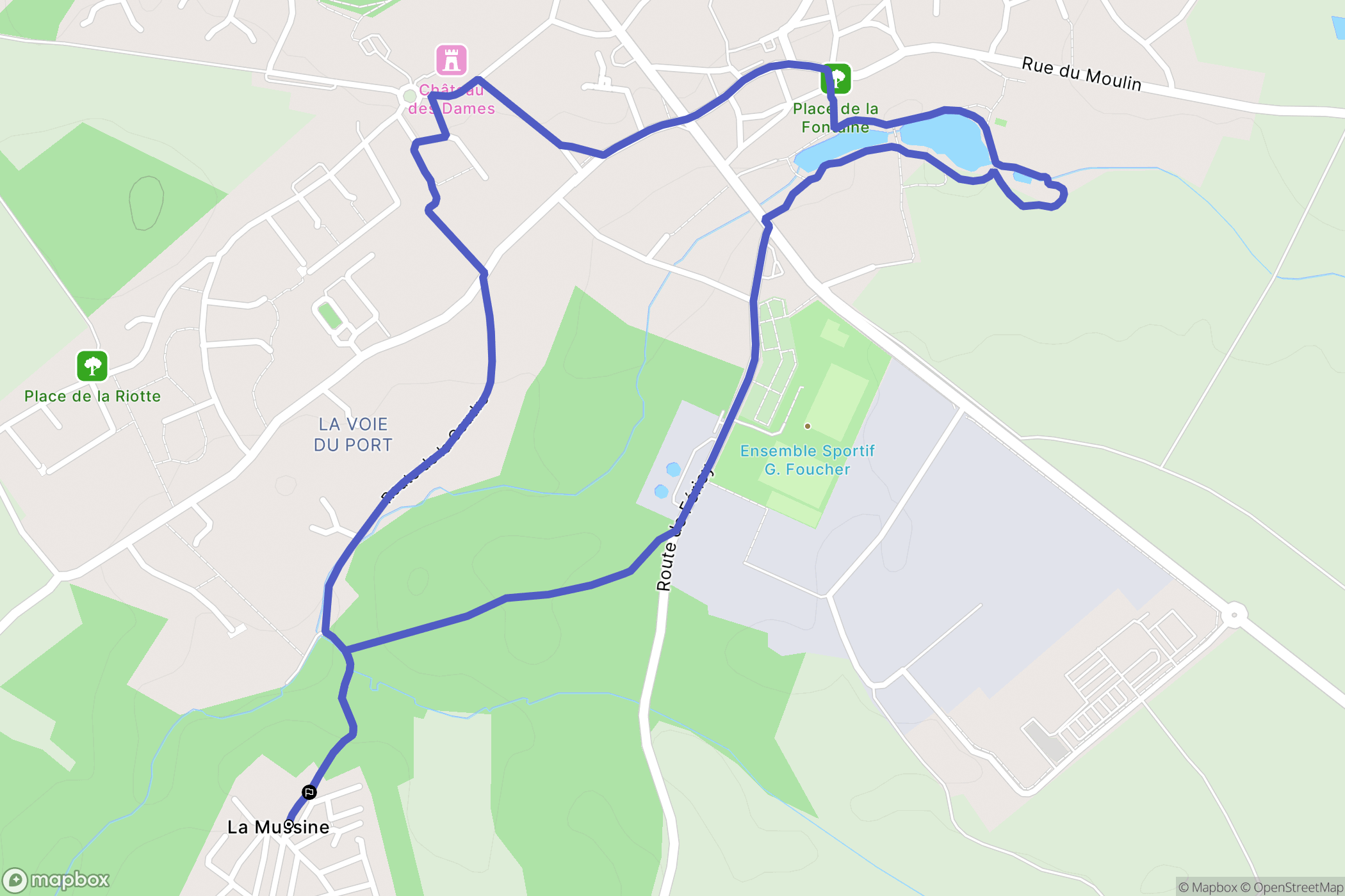 Le Châtelet-en-Brie : carte du parcours de randonnée - France