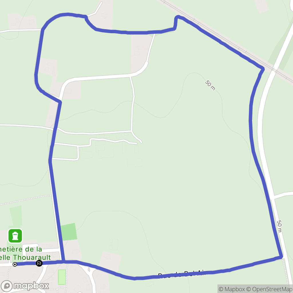 La Chapelle-Thouarault : carte du parcours de randonnée - France