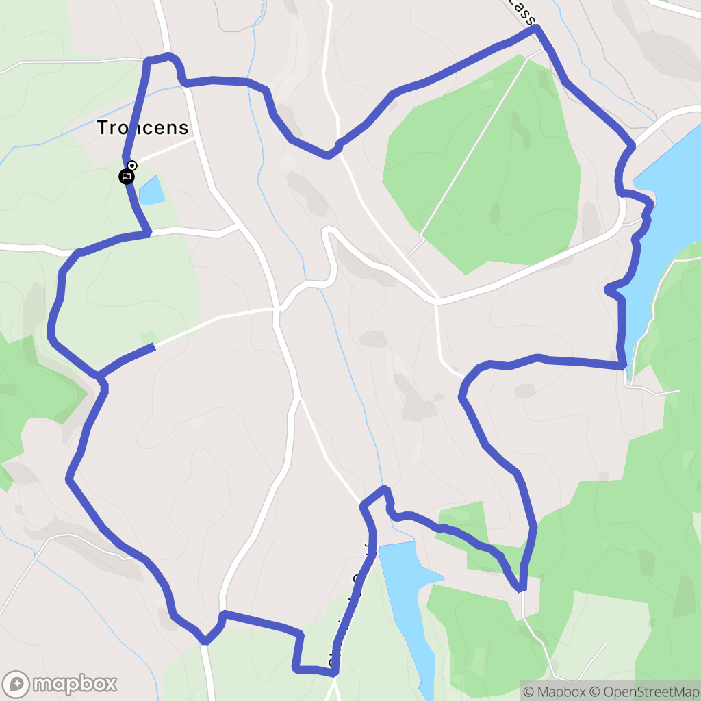 Troncens : carte du parcours de randonnée - France
