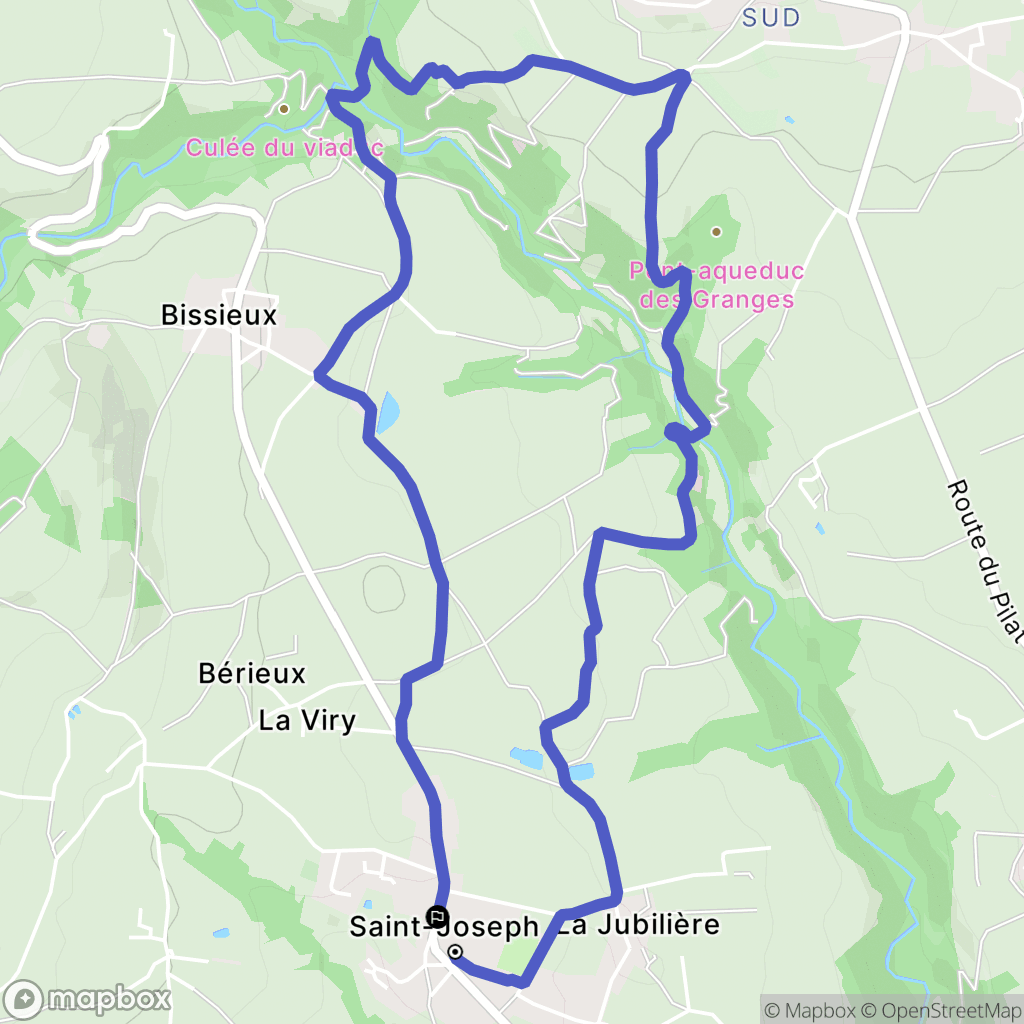 Saint-Joseph : carte du parcours de randonnée - France