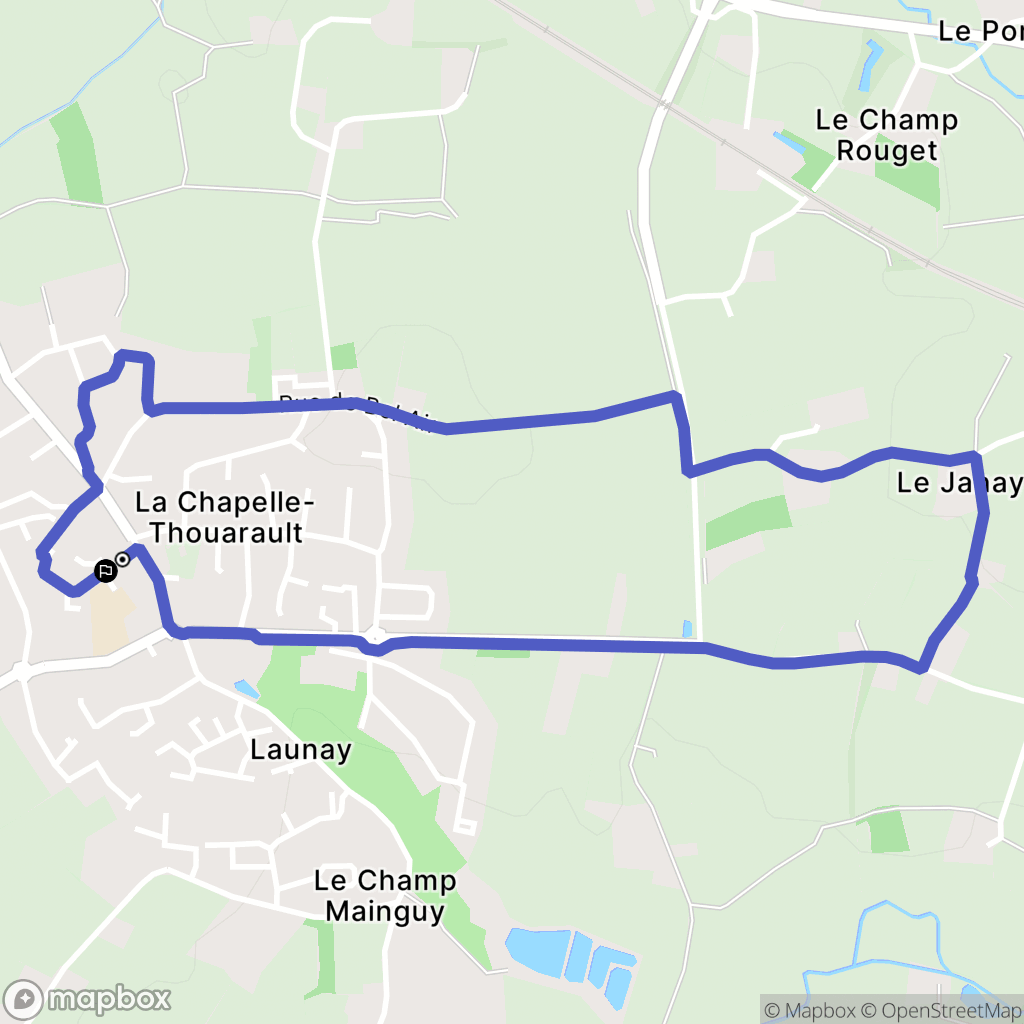 La Chapelle-Thouarault : carte du parcours de randonnée - France