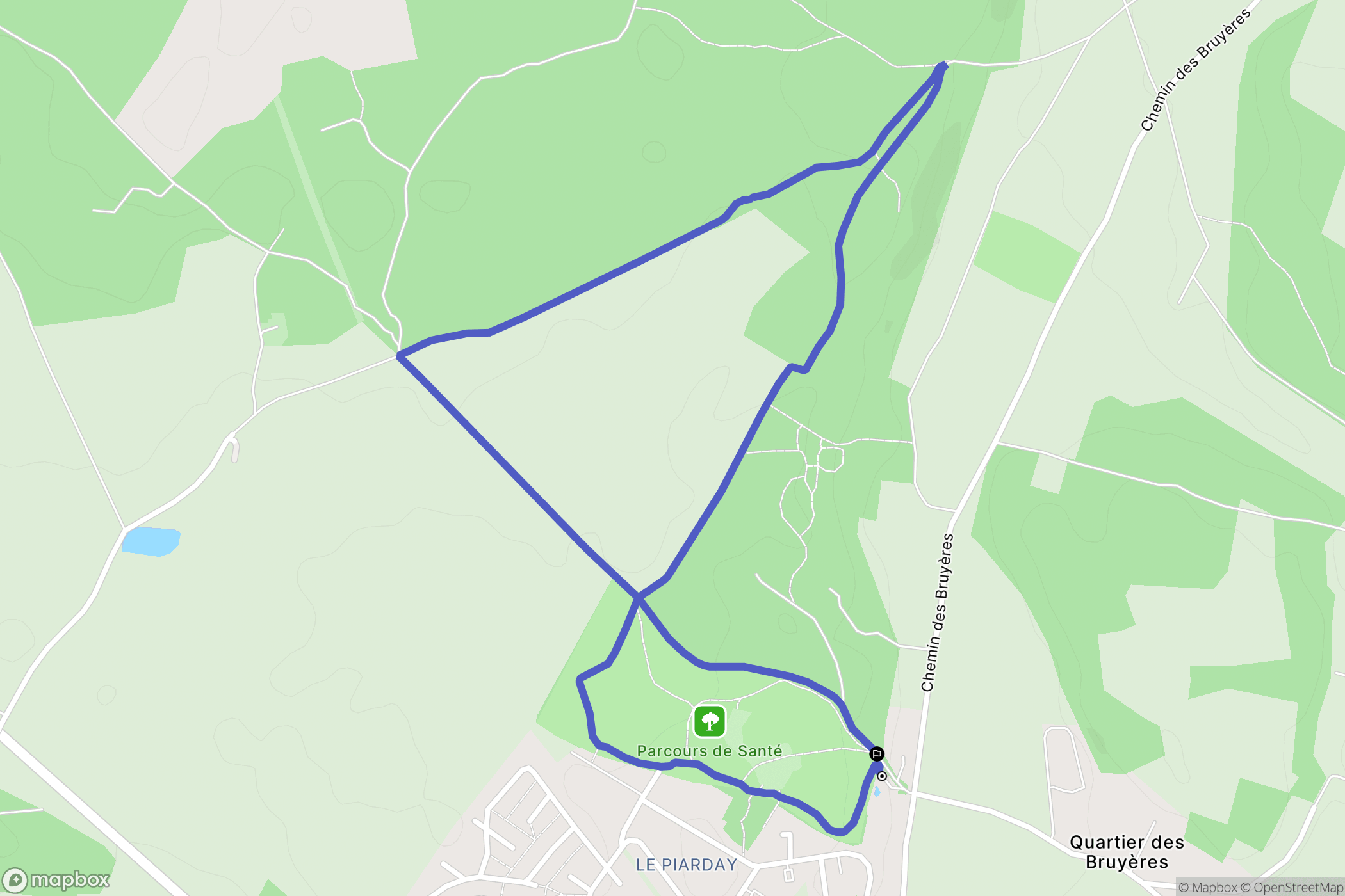 Charvieu-Chavagneux : carte du parcours de randonnée - France