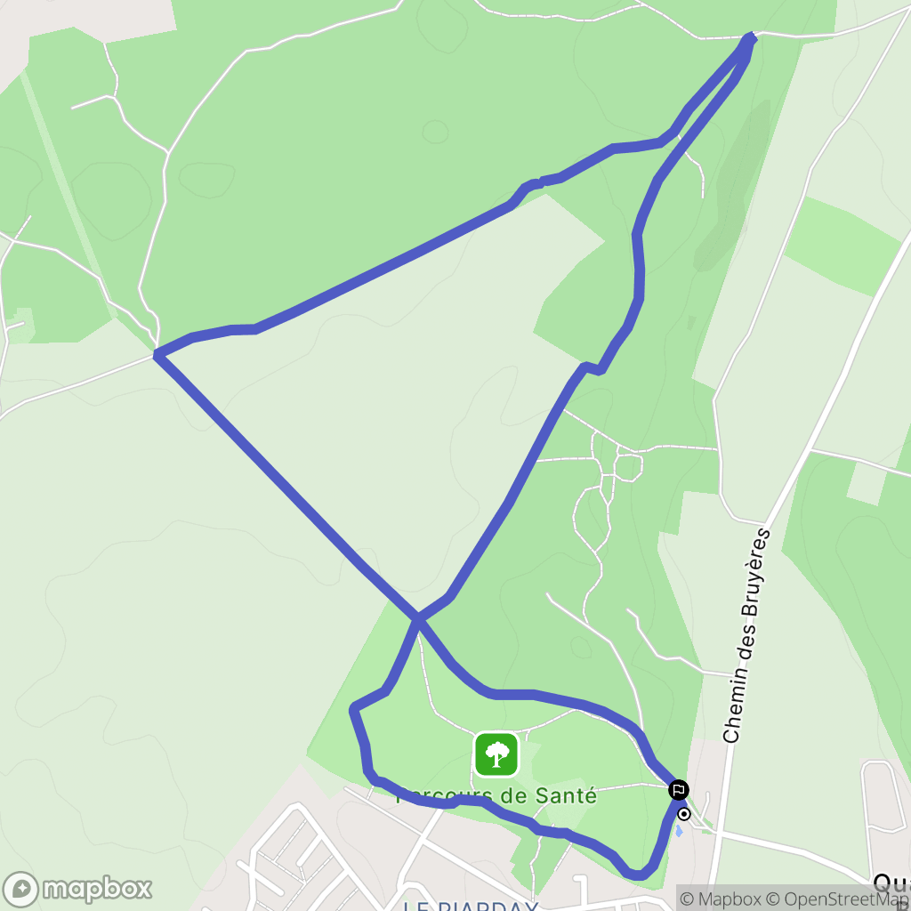 Charvieu-Chavagneux : carte du parcours de randonnée - France