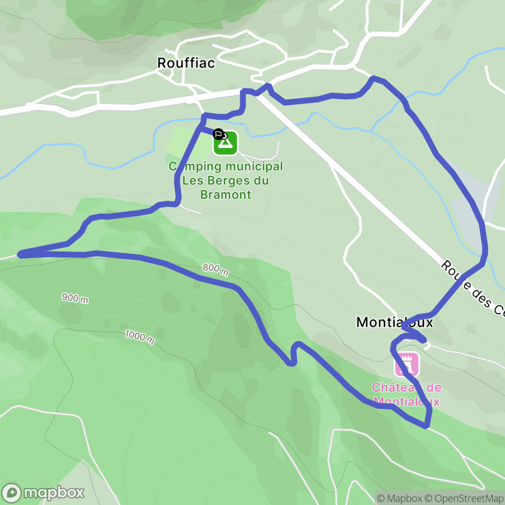 Saint-Bauzile : carte du parcours de randonnée - France