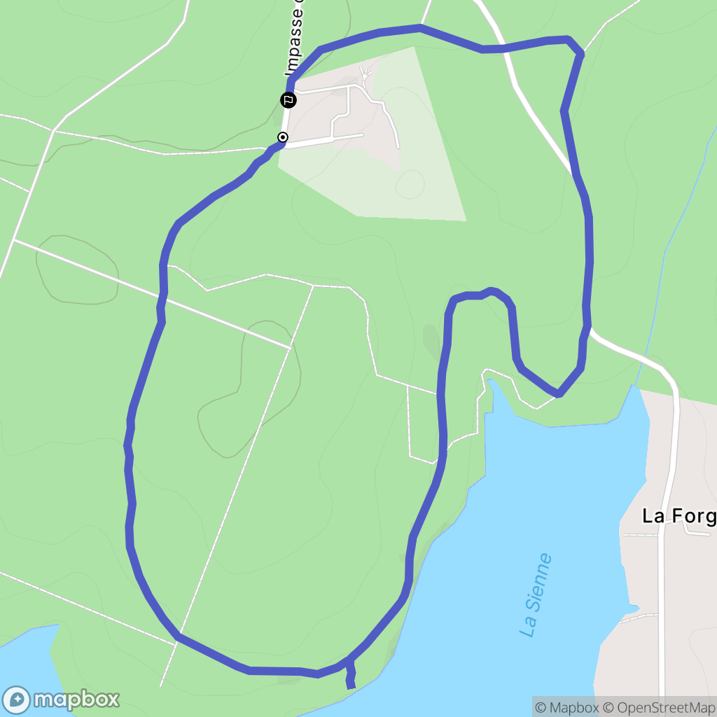 Noues de Sienne : carte du parcours de randonnée - France