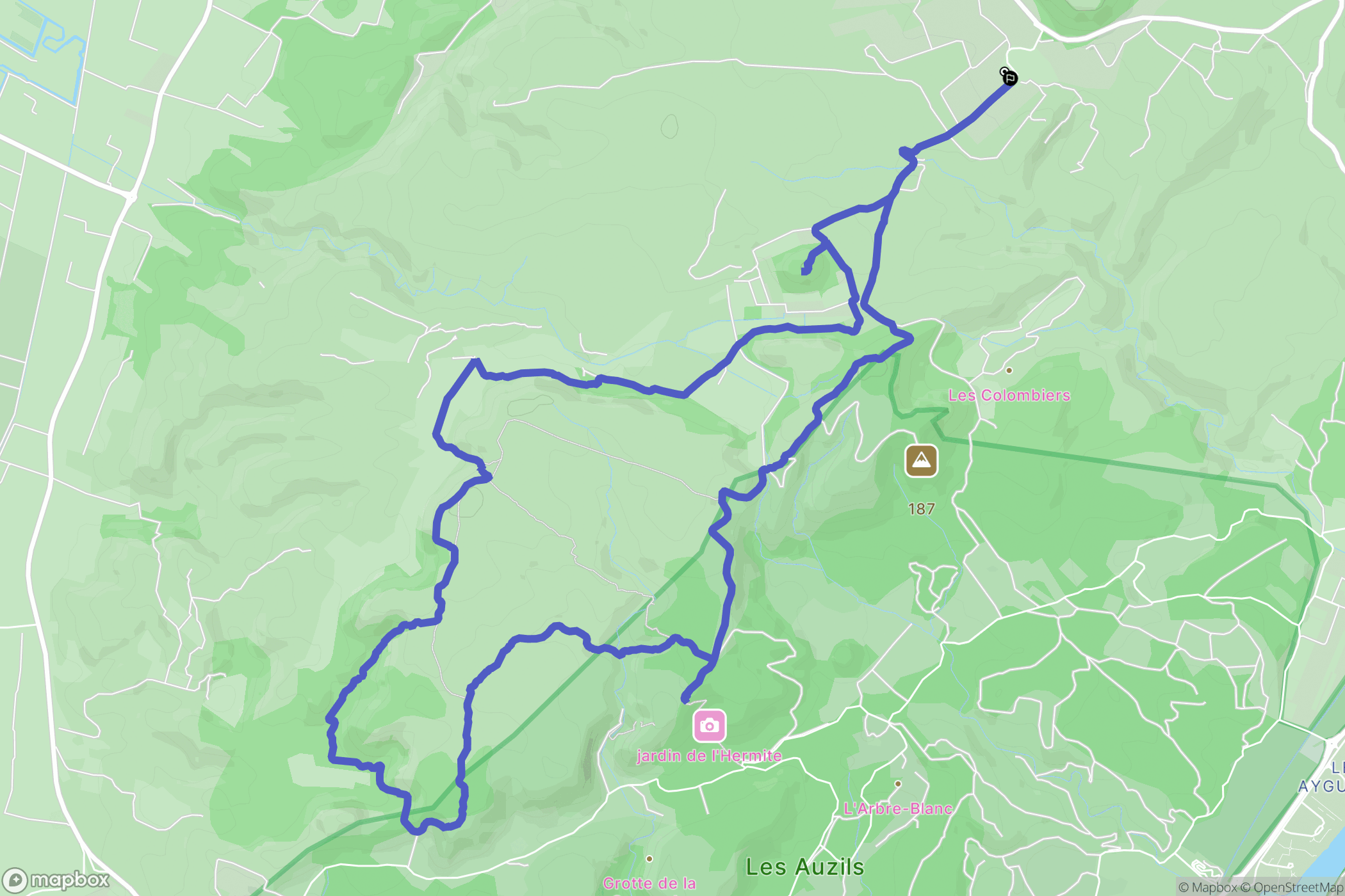 Narbonne : carte du parcours de randonnée - France