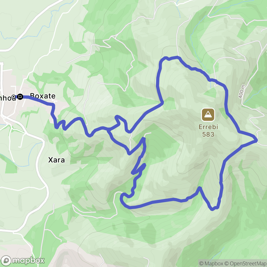 Ainhoa : carte du parcours de randonnée - France