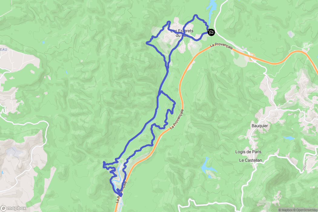Les Adrets-de-l'Estérel : carte du parcours de randonnée - France