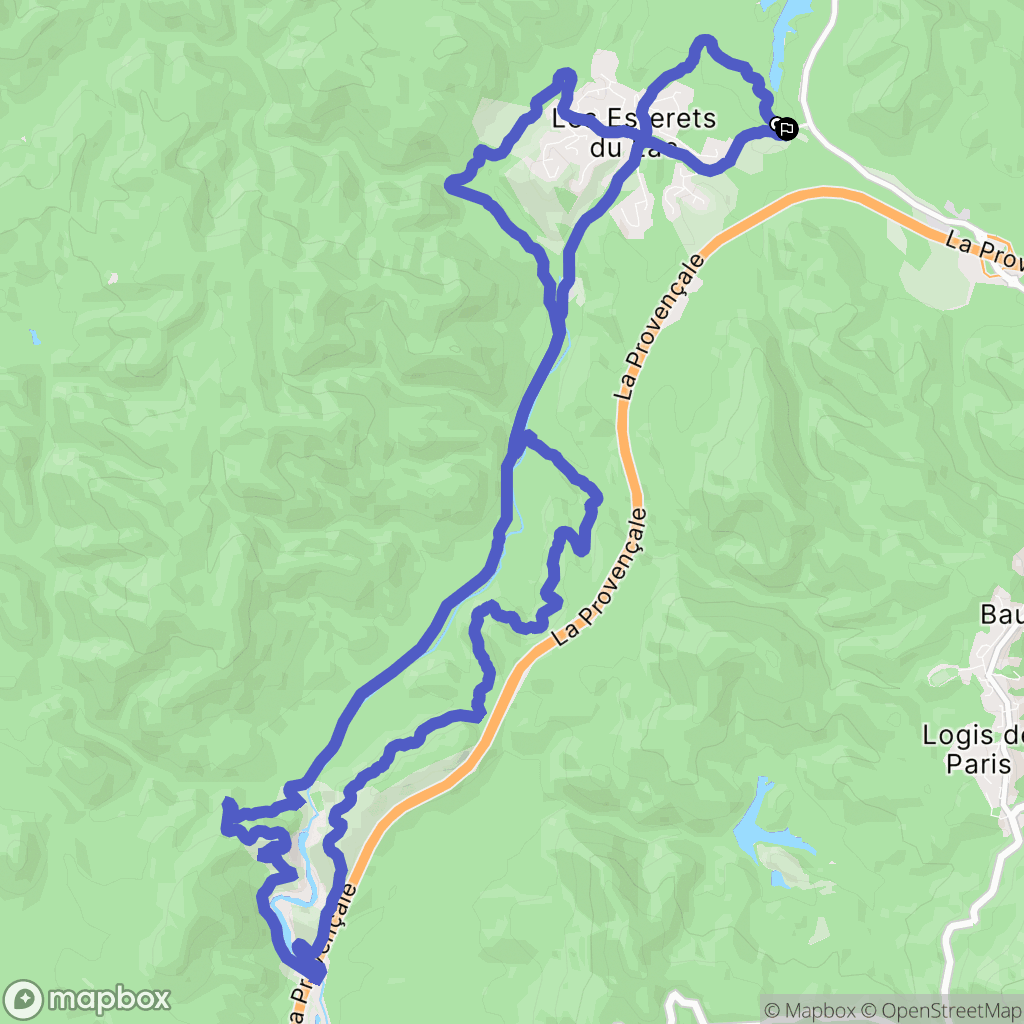 Les Adrets-de-l'Estérel : carte du parcours de randonnée - France