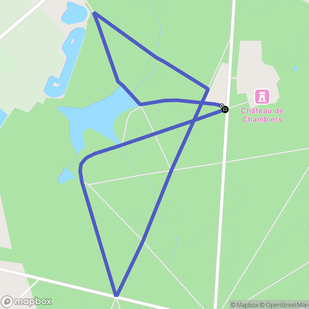 Durtal : carte du parcours de randonnée - France