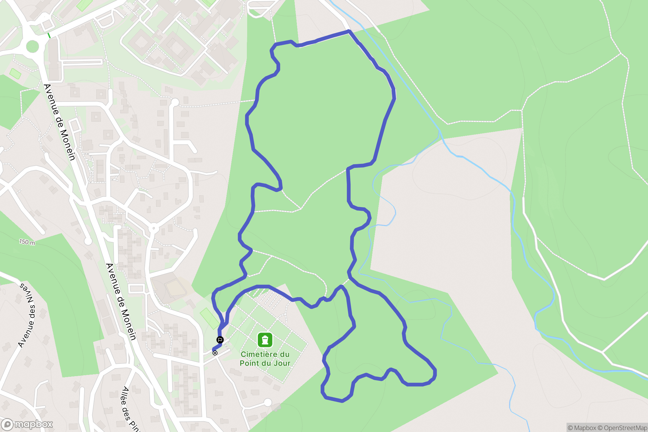Mourenx : carte du parcours de randonnée - France