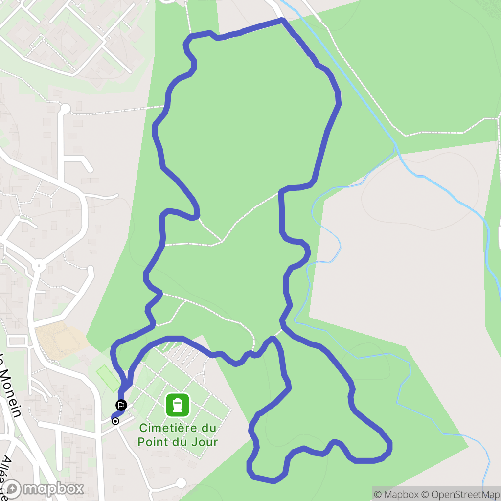 Mourenx : carte du parcours de randonnée - France