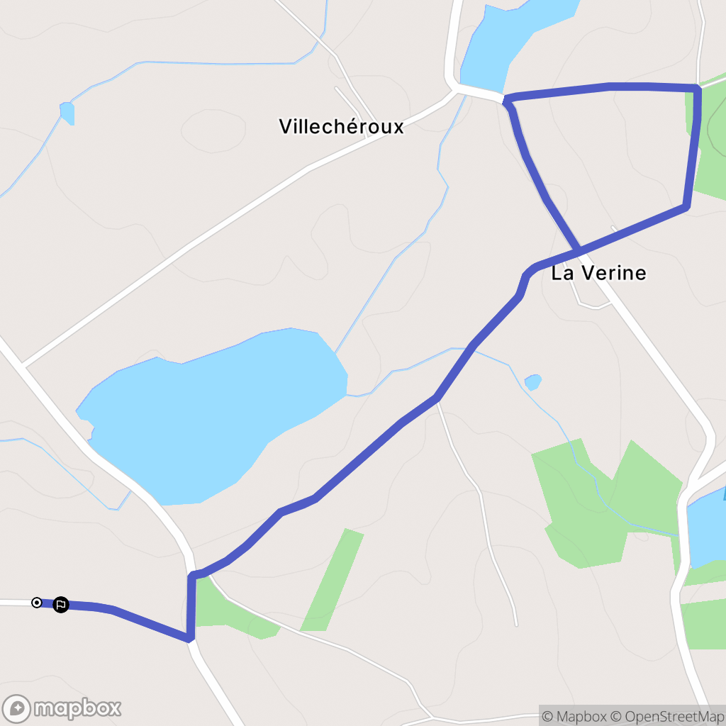 Brigueuil : carte du parcours de randonnée - France
