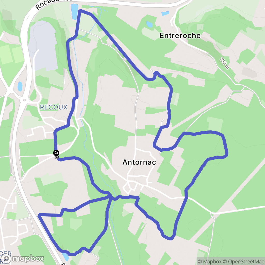 Soyaux : carte du parcours de randonnée - France