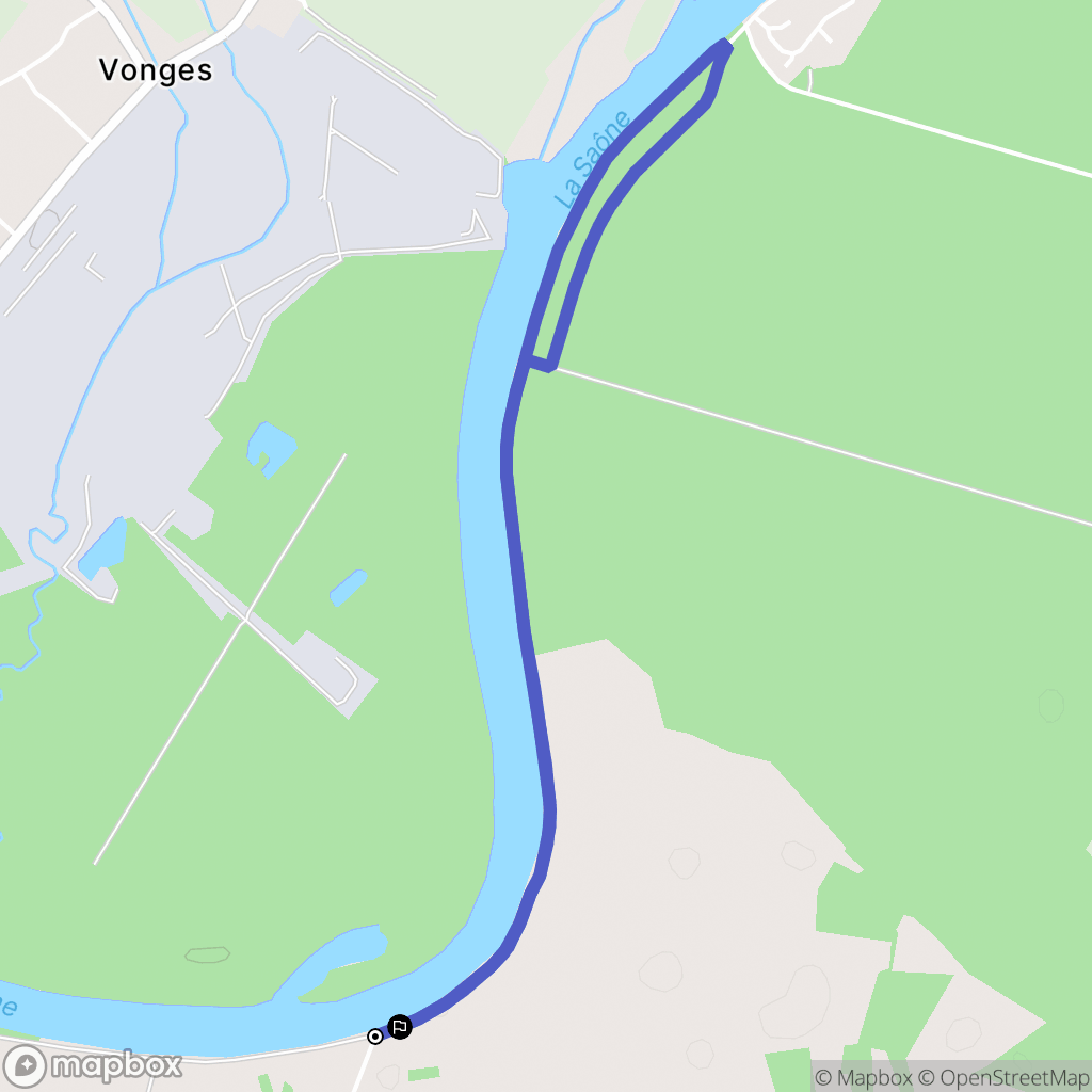 Lamarche-sur-Saône : carte du parcours de randonnée - France