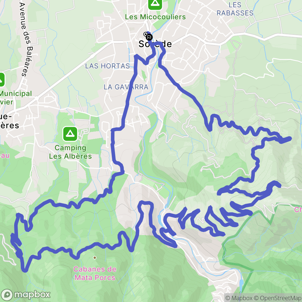 Sorède : carte du parcours de randonnée - France