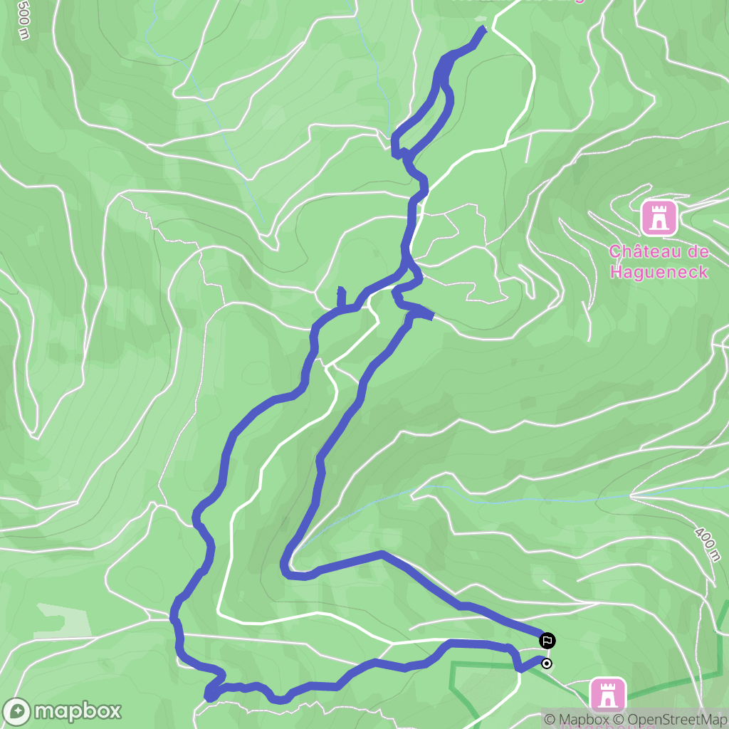 Eguisheim : carte du parcours de randonnée - France