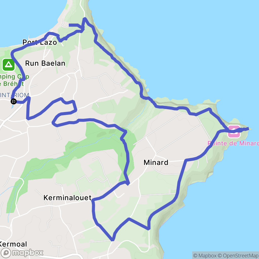 Plouézec : carte du parcours de randonnée - France