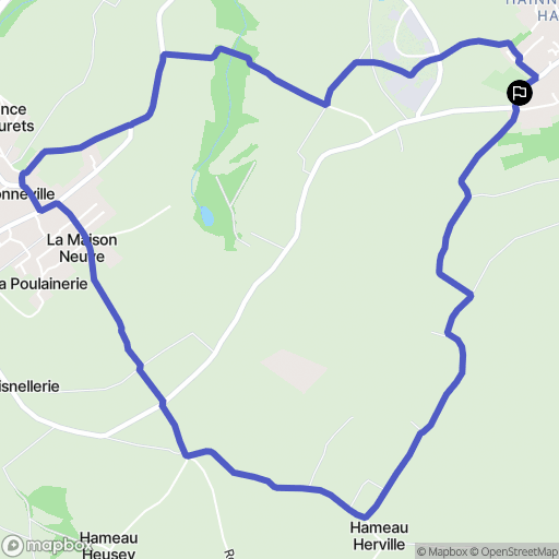 Cherbourg-en-Cotentin : carte du parcours de randonnée - France