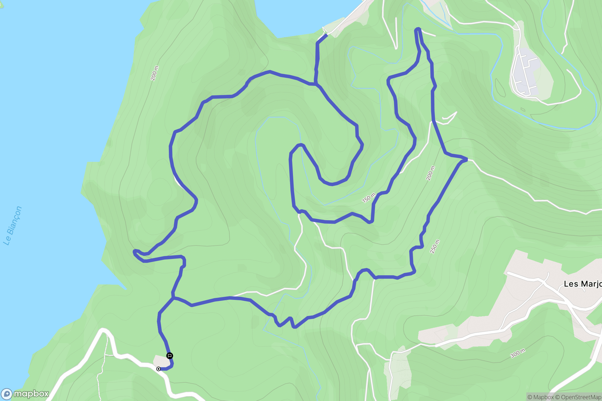 Tanneron : carte du parcours de randonnée - France