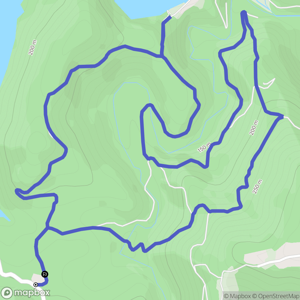 Tanneron : carte du parcours de randonnée - France