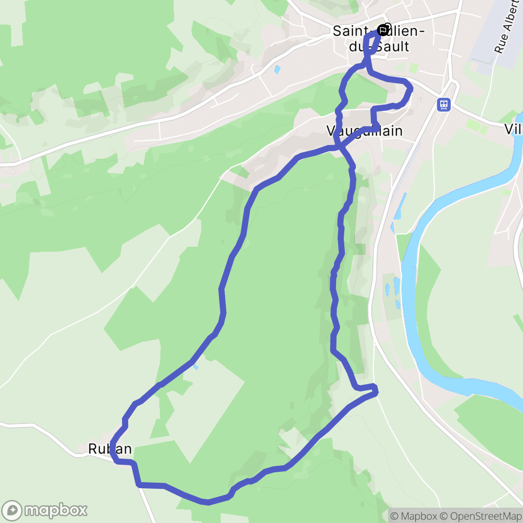 Saint-Julien-du-Sault : carte du parcours de randonnée - France