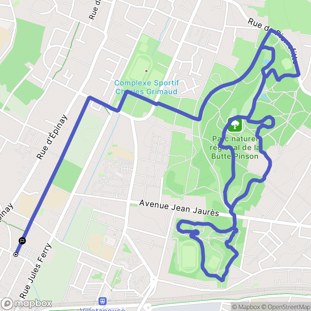 Montmagny : carte du parcours de randonnée - France