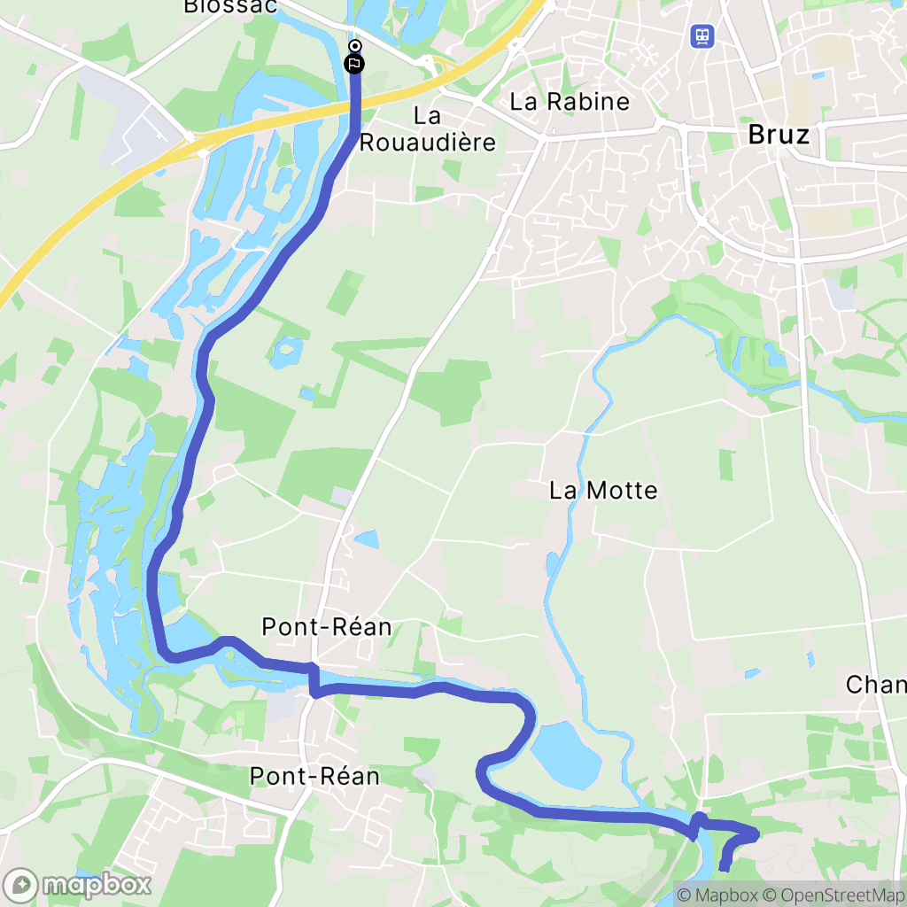 Bruz : carte du parcours de randonnée - France