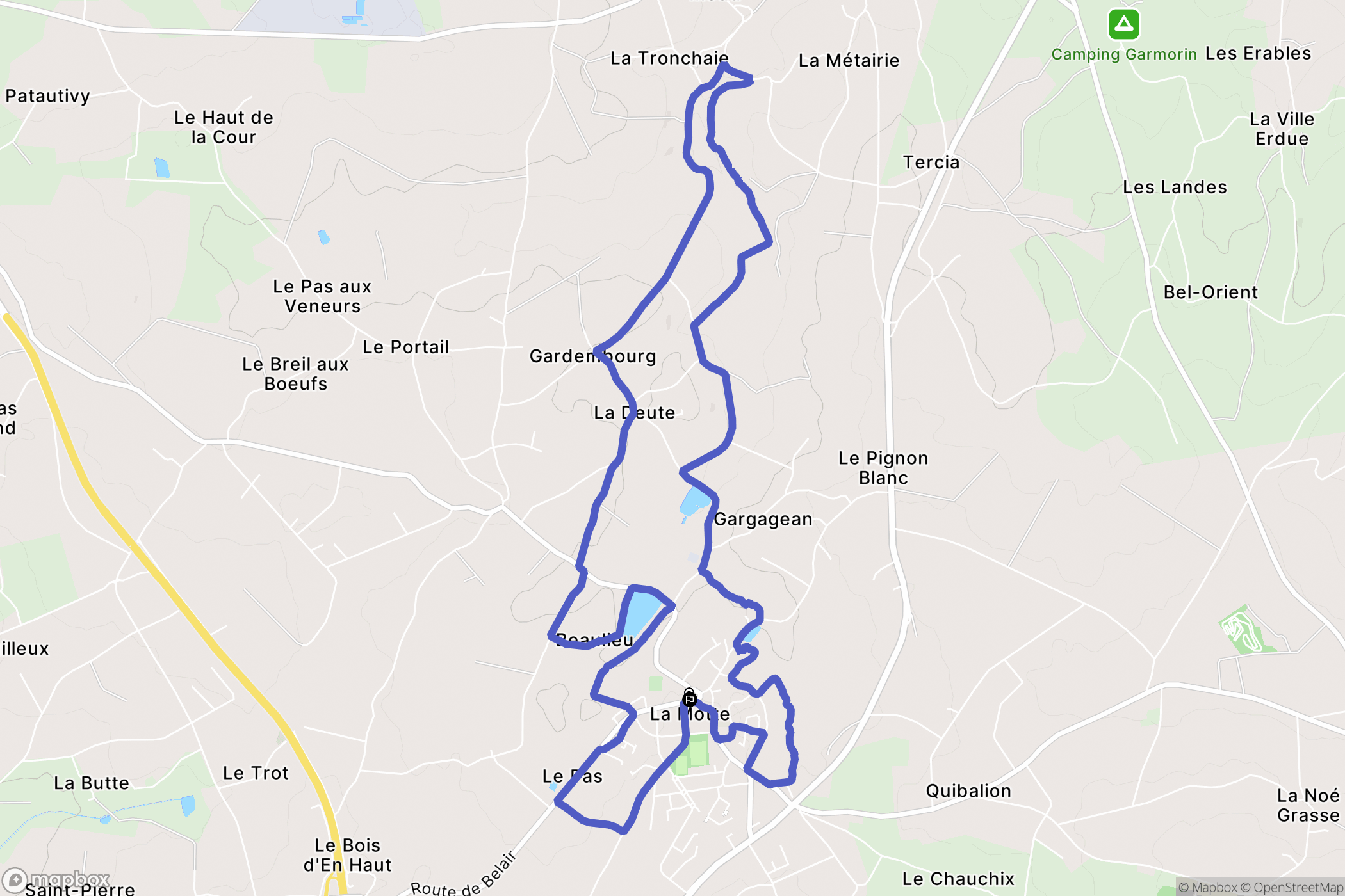 La Motte : carte du parcours de randonnée - France