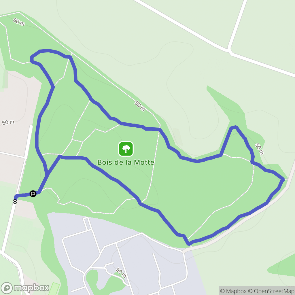 Le Rheu : carte du parcours de randonnée - France