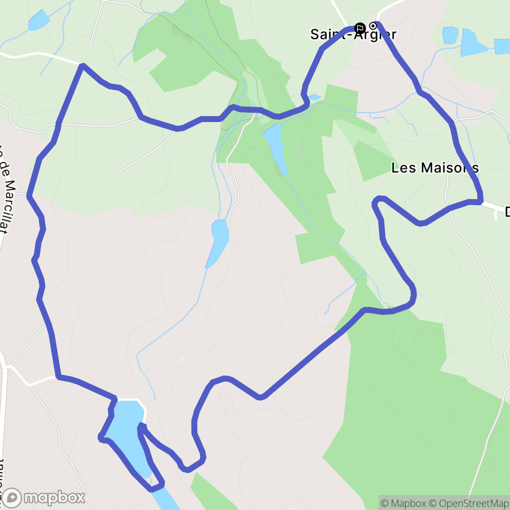 Durdat-Larequille : carte du parcours de randonnée - France