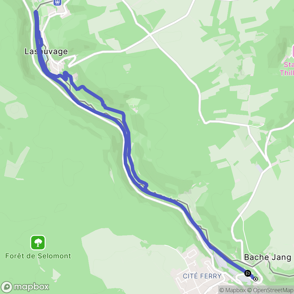 Hussigny-Godbrange : carte du parcours de randonnée - France