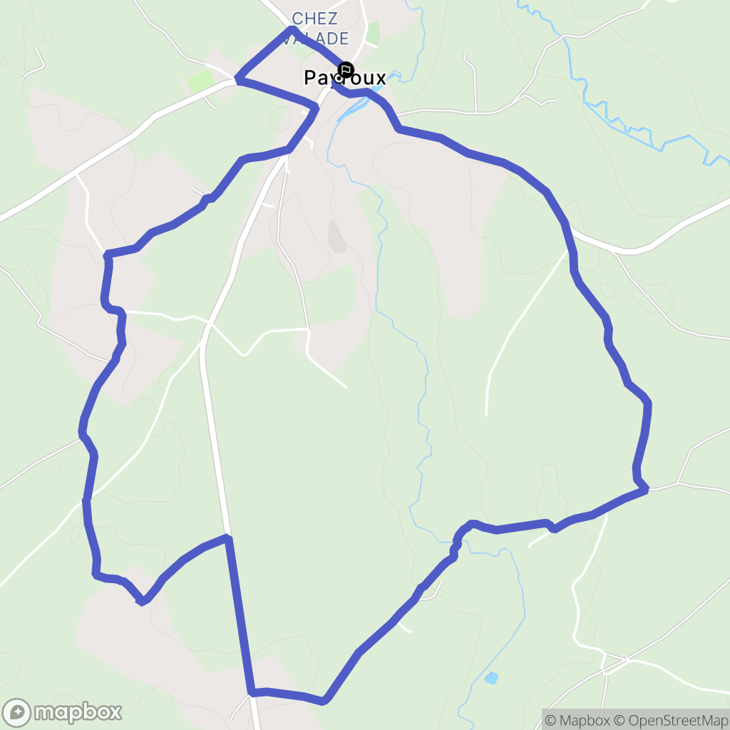 Payroux : carte du parcours de randonnée - France