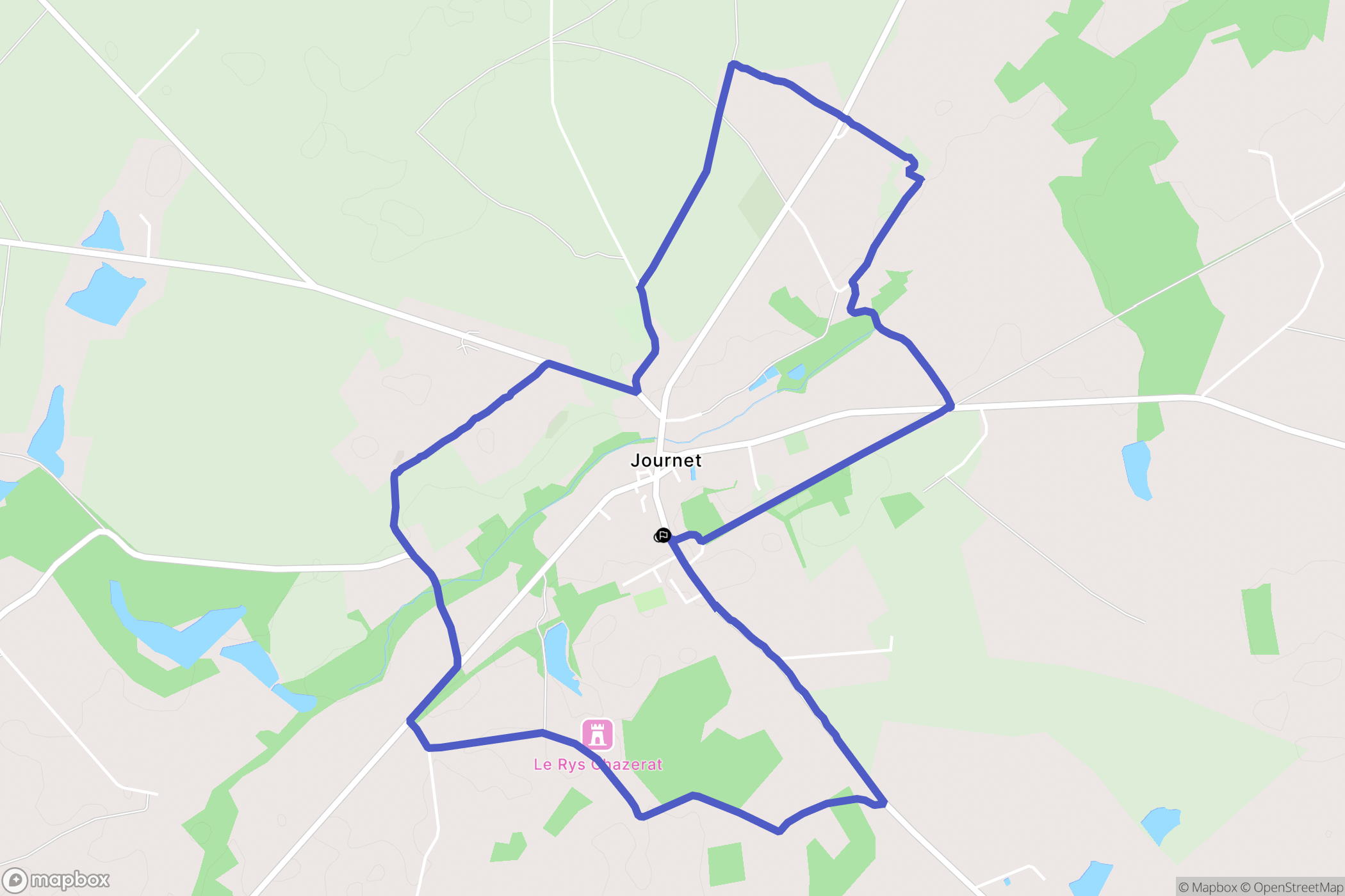 Journet : carte du parcours de randonnée - France