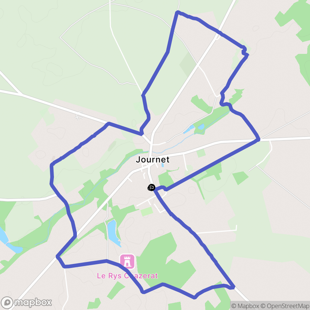 Journet : carte du parcours de randonnée - France