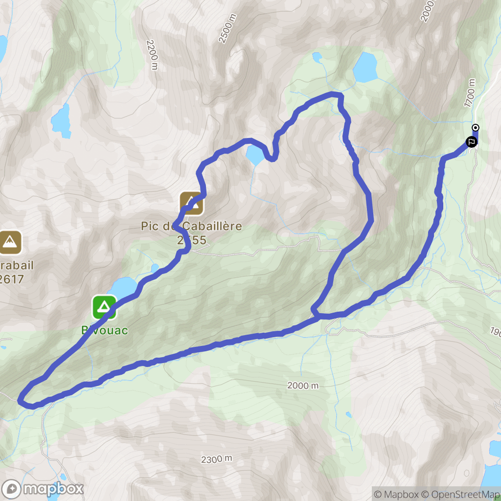 Aston : carte du parcours de randonnée - France