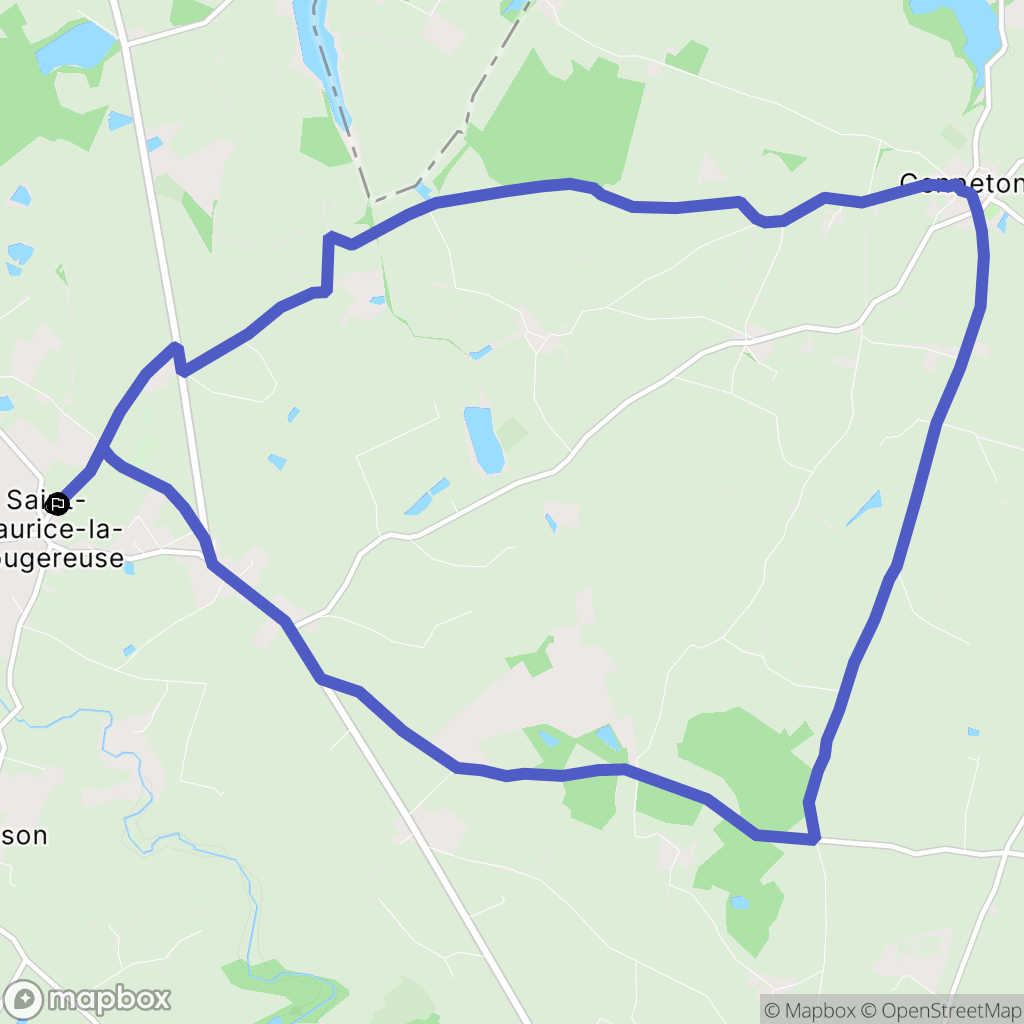 Saint-Maurice-Étusson : carte du parcours de randonnée - France