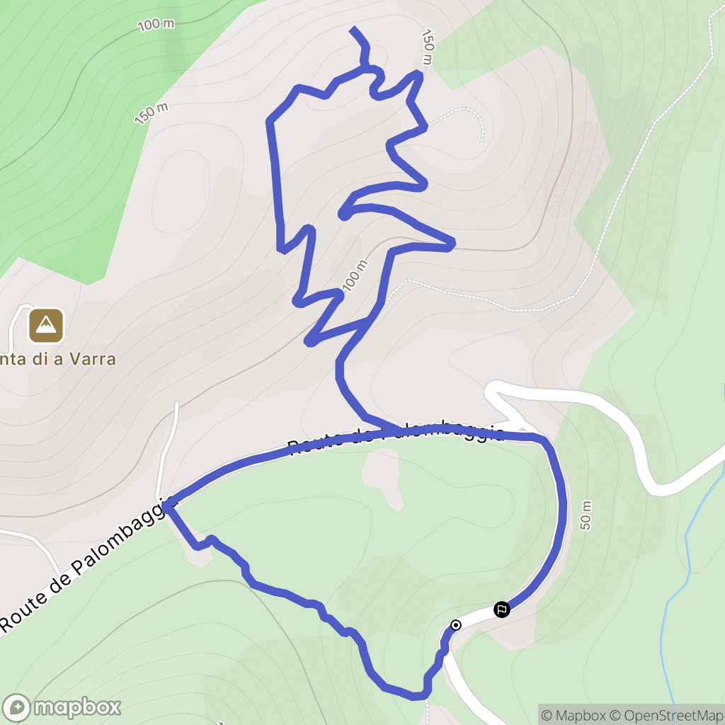 Porto-Vecchio : carte du parcours de randonnée - France