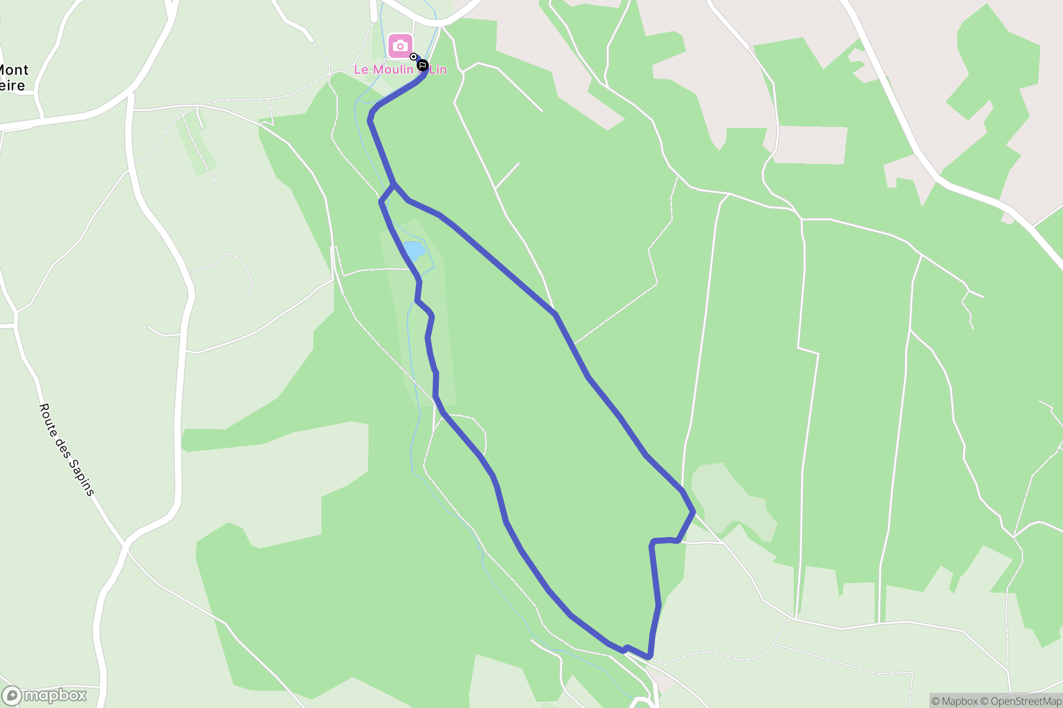 Fermanville : carte du parcours de randonnée - France