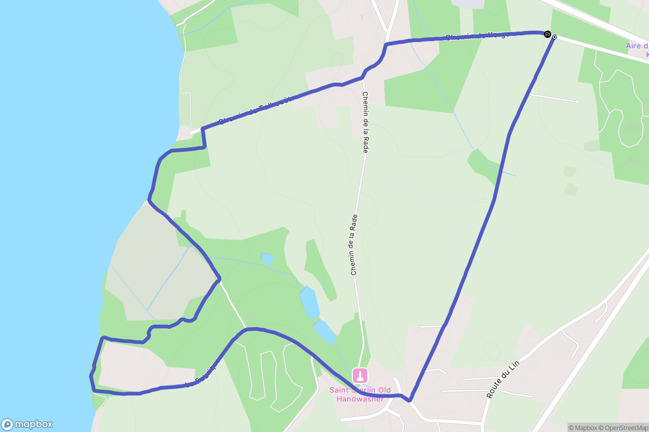 Kervignac : carte du parcours de randonnée - France