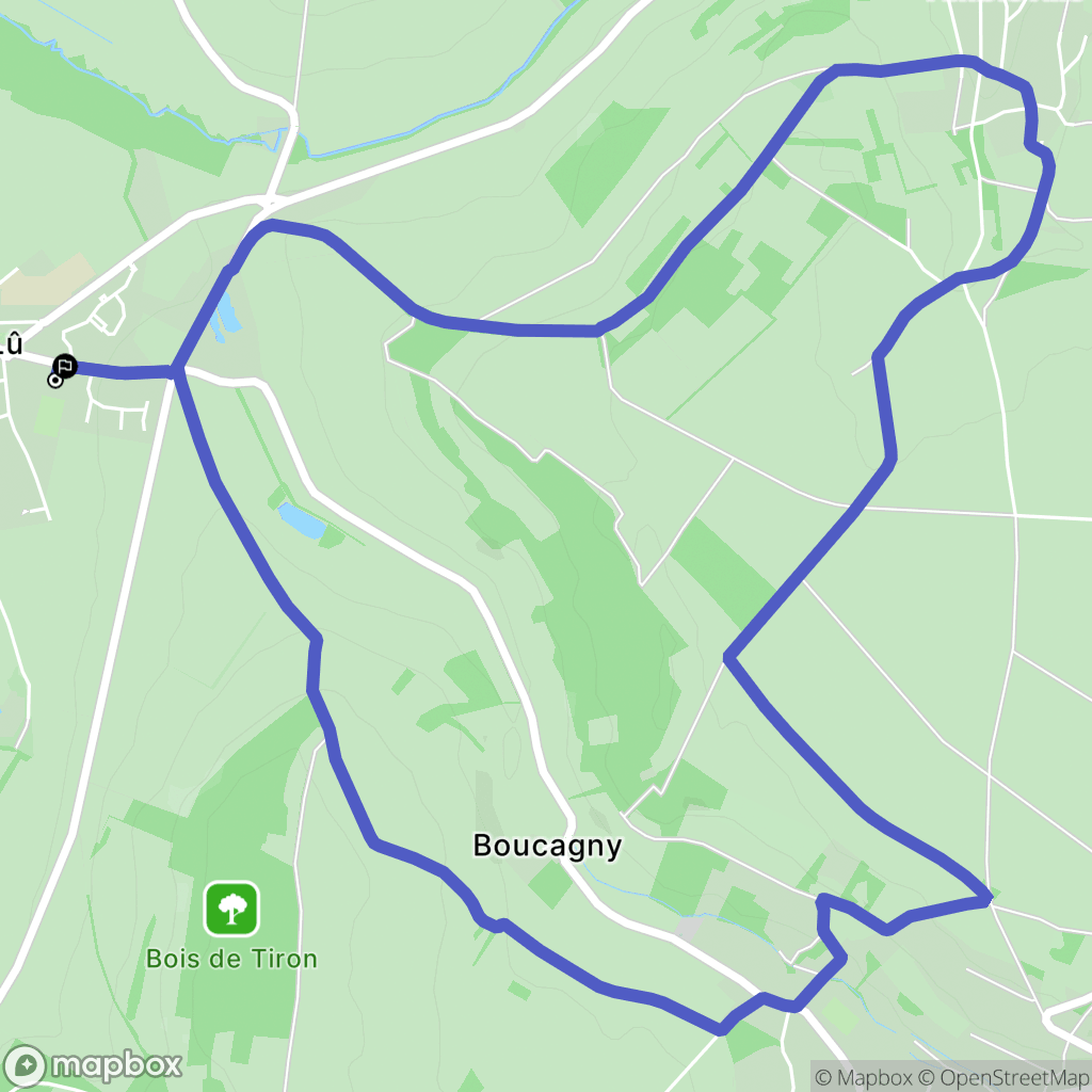 Bray-et-Lû : carte du parcours de randonnée - France