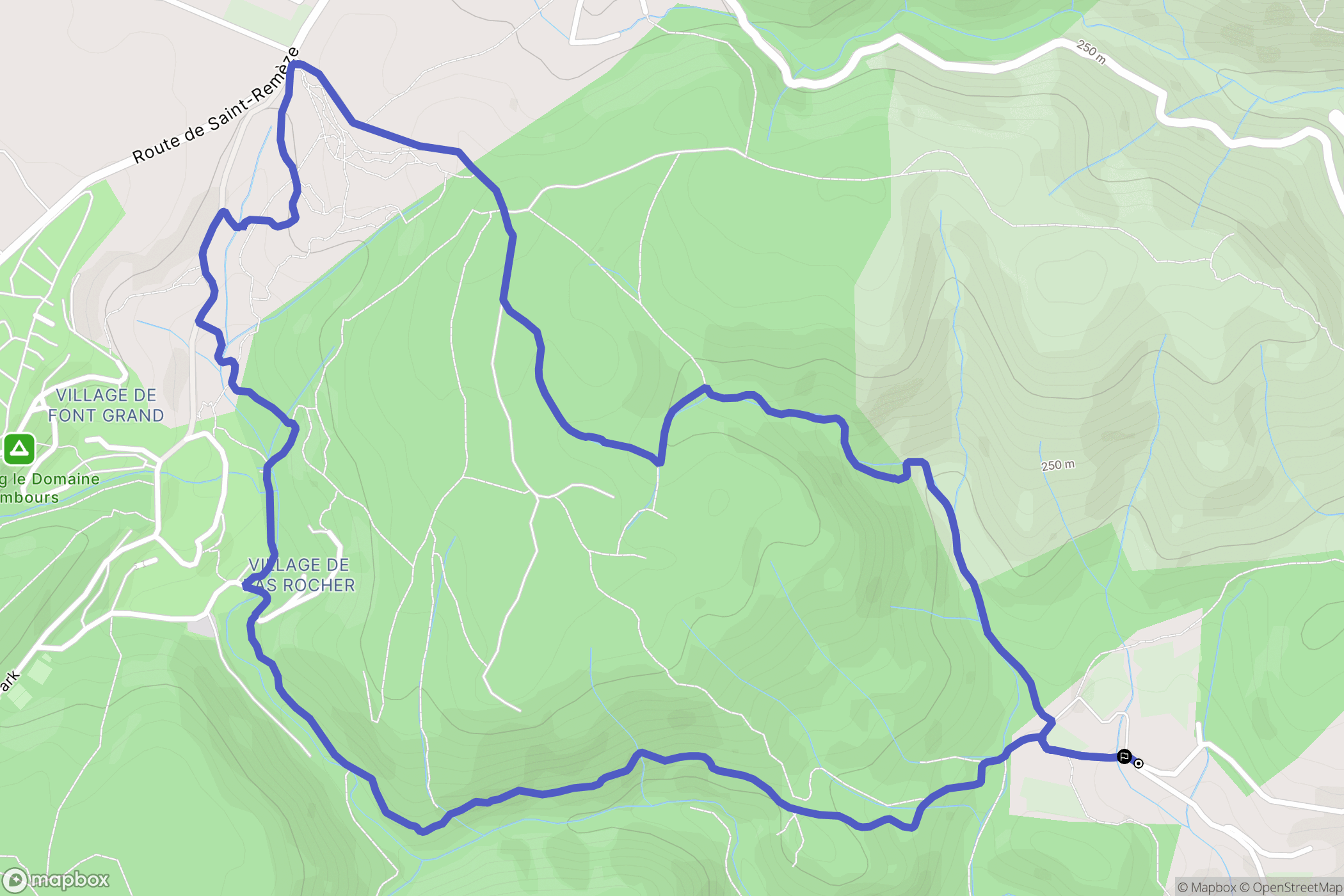 Saint-Montan : carte du parcours de randonnée - France