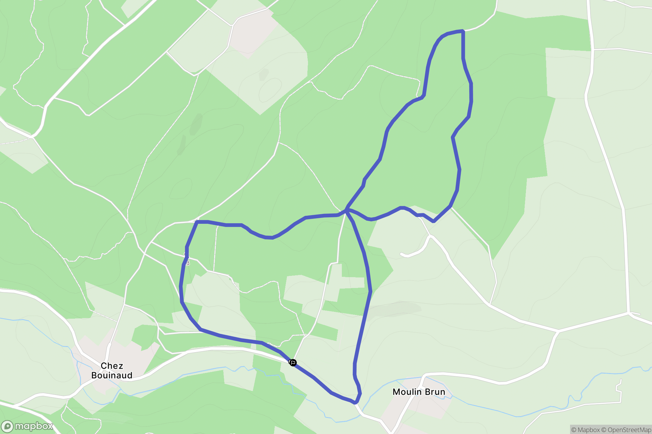 Saint-Hilaire-de-Villefranche : carte du parcours de randonnée - France