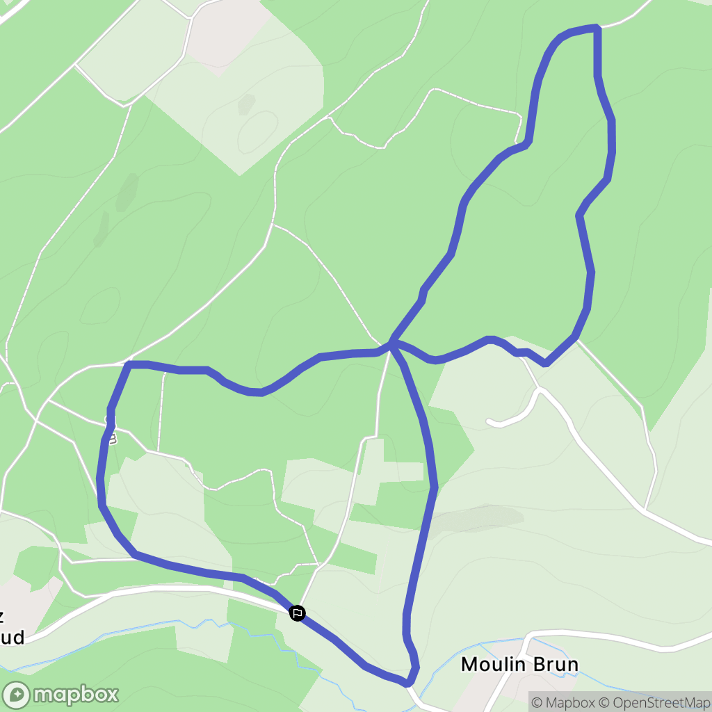 Saint-Hilaire-de-Villefranche : carte du parcours de randonnée - France