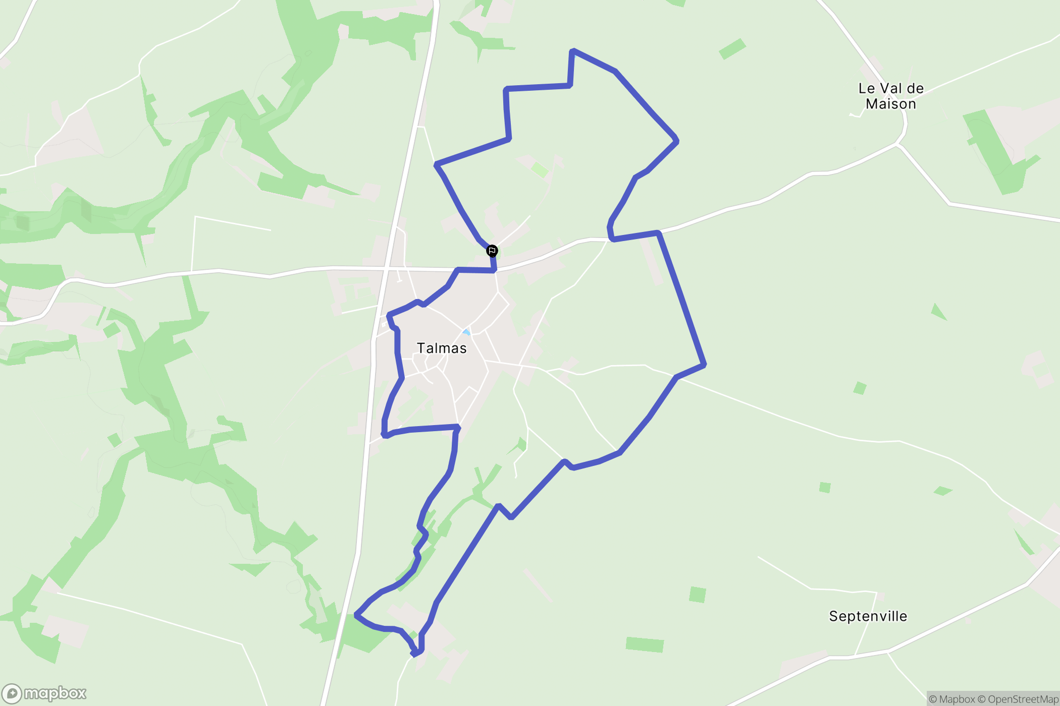 Talmas : carte du parcours de randonnée - France