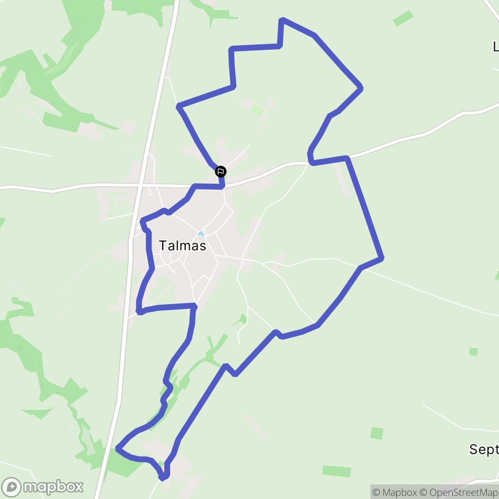 Talmas : carte du parcours de randonnée - France