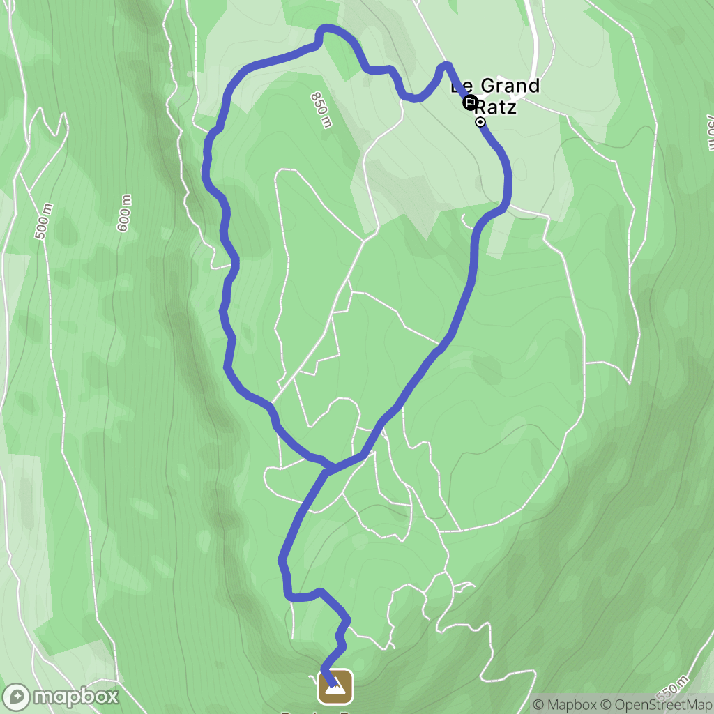 La Buisse : carte du parcours de randonnée - France