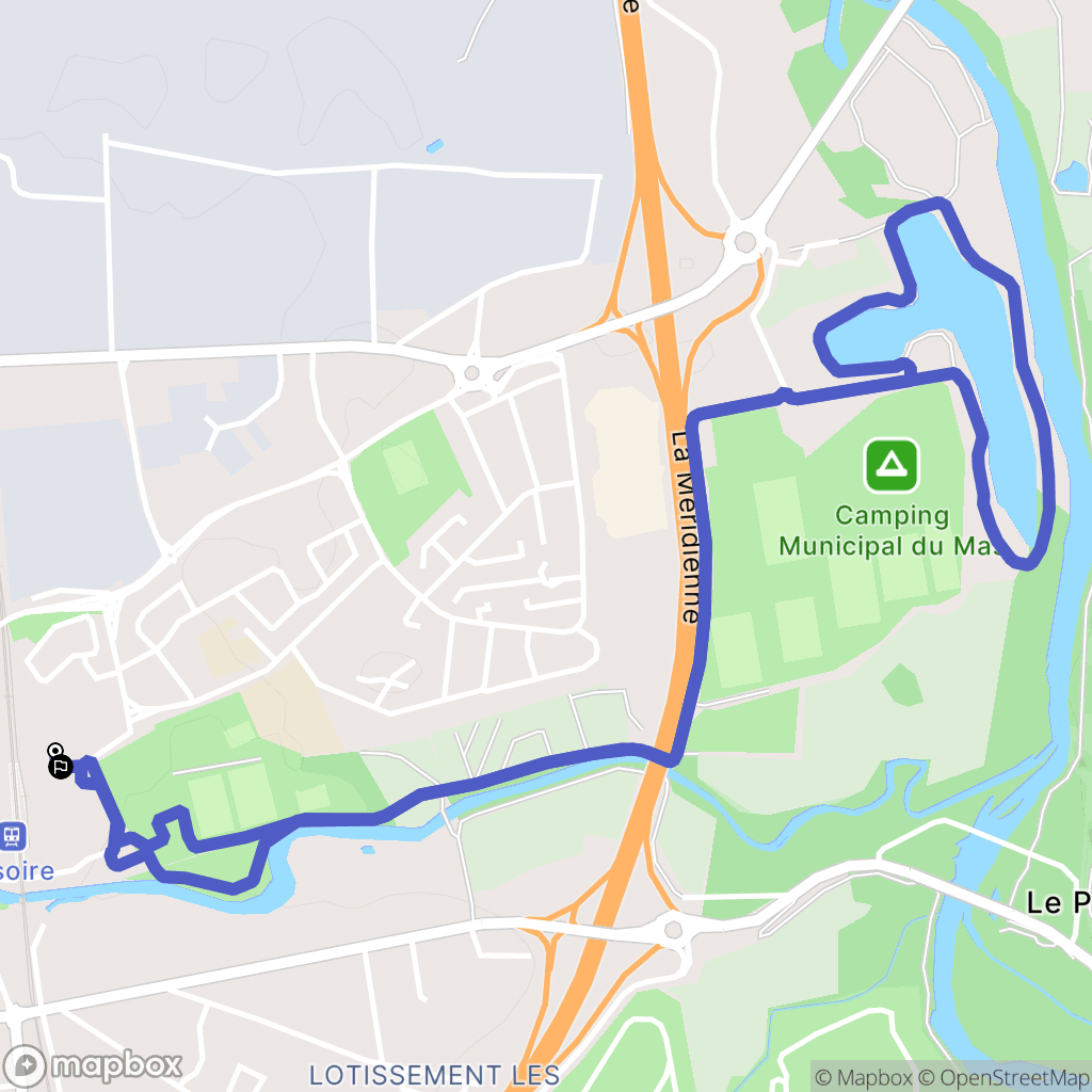 Issoire : carte du parcours de randonnée - France