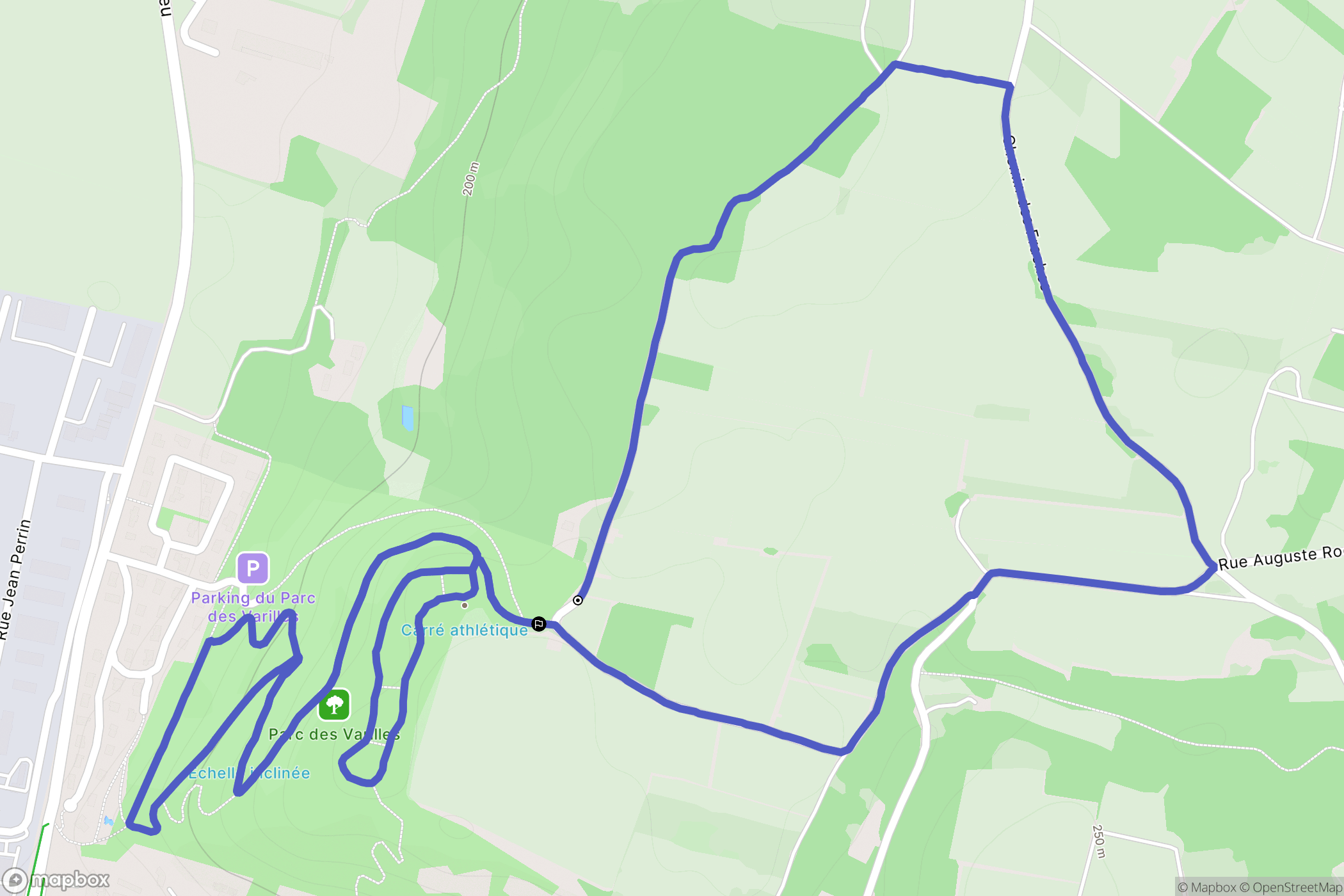Saint-Maurice-l'Exil : carte du parcours de randonnée - France