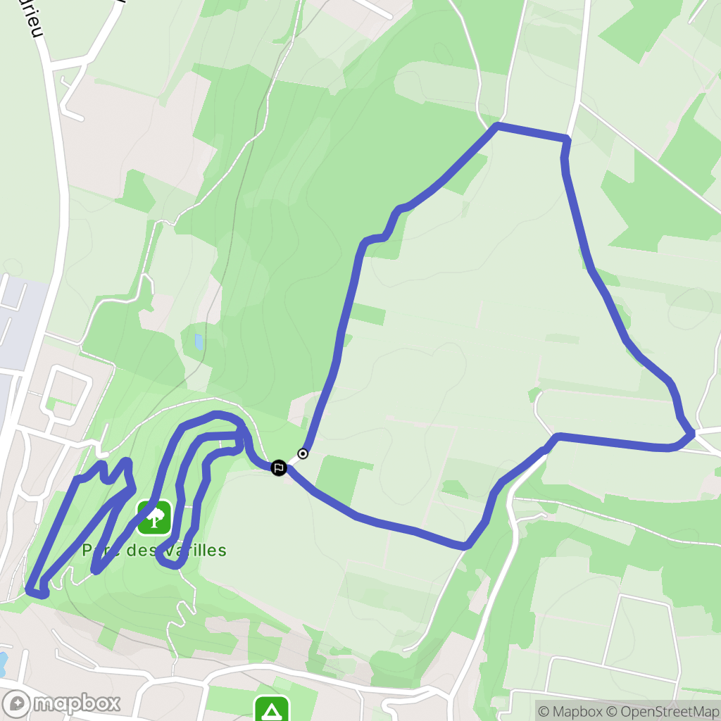 Saint-Maurice-l'Exil : carte du parcours de randonnée - France
